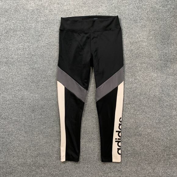 Adidas Leggings Womens M Medium Black Gray Aeroready Design 2 Move 7/8 Training - Picture 2 of 12